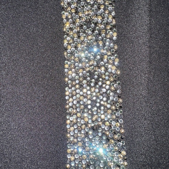 Calvin Klein Black Midi Dress with Silver Detail - Picture 4 of 5